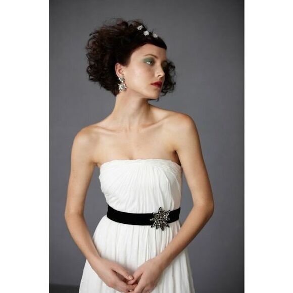 New BHLDN Hitherto Astral Silk Star Embroidered Dress Sz 2- Bridal Gown - Picture 3 of 10